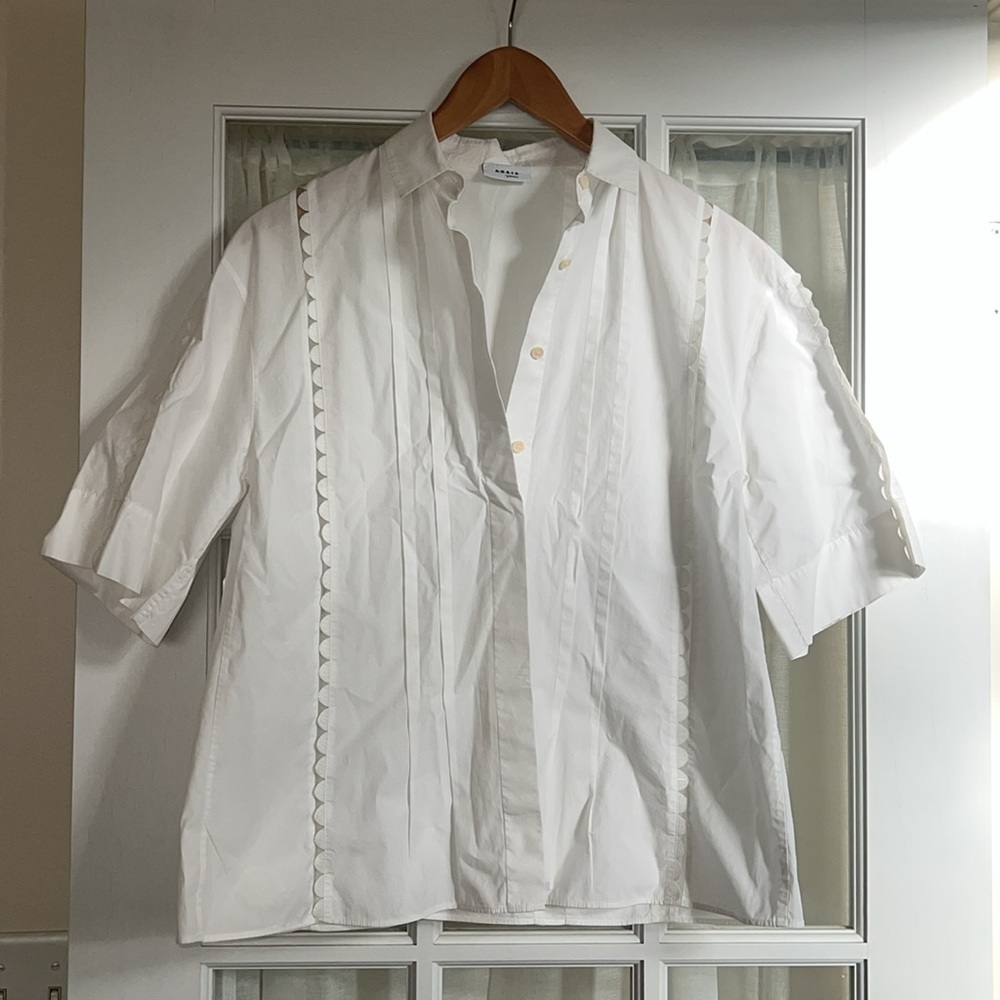 Akris Punto White Button-Up Blouse